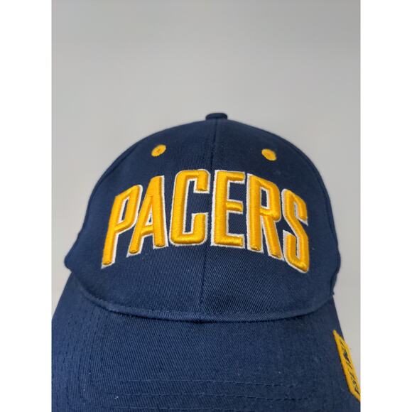 NBA Brand Indiana Pacers Slideback Hat Embroidered Logo Blue Yellow OSFM - Picture 4 of 11